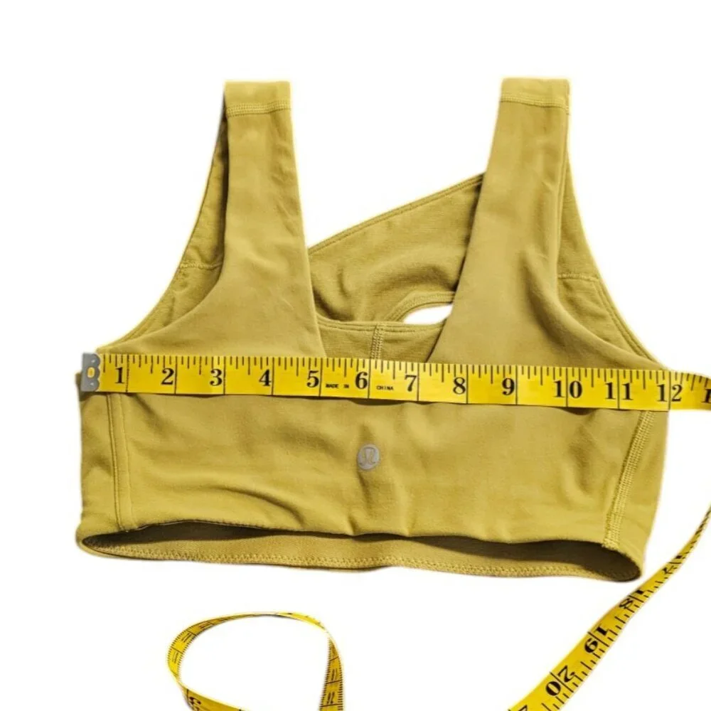 Lululemon Nulu Cross-Front Yoga Bra, Light Support, Auric Gold, Sports Bra, Sz 2 - Picture 4 of 6